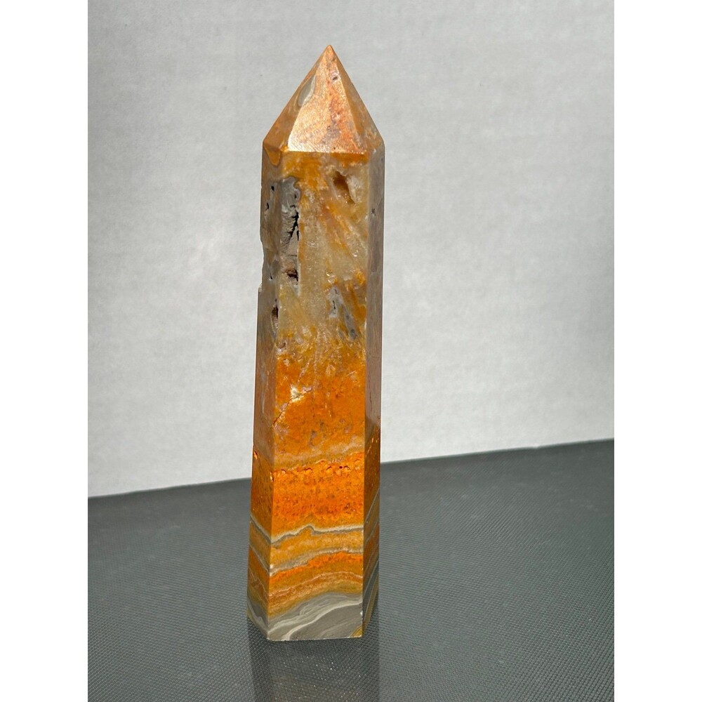 Vibrant Bumblebee Jasper Tower with AMAZING PINK UV REACTION